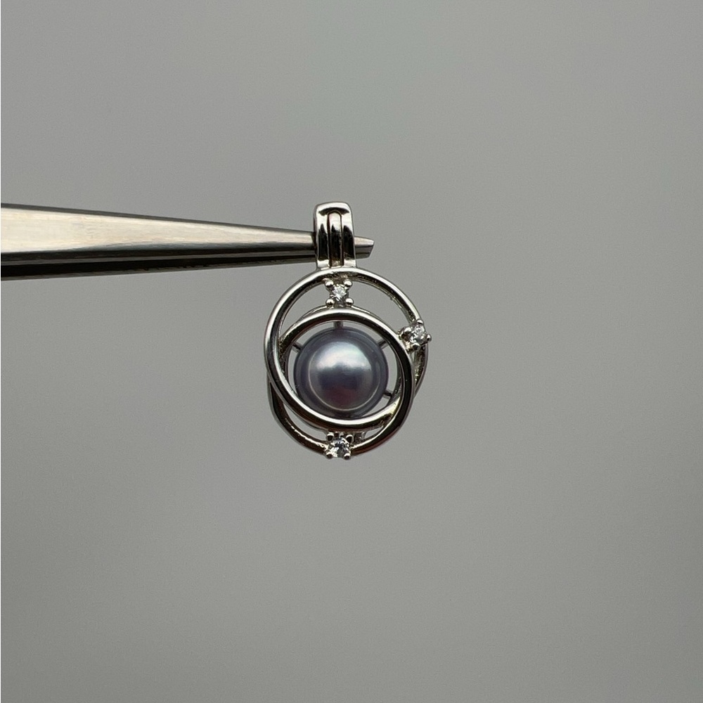 Elegant Sterling Silver Pearl Cage Pendant - Picture 8 of 11